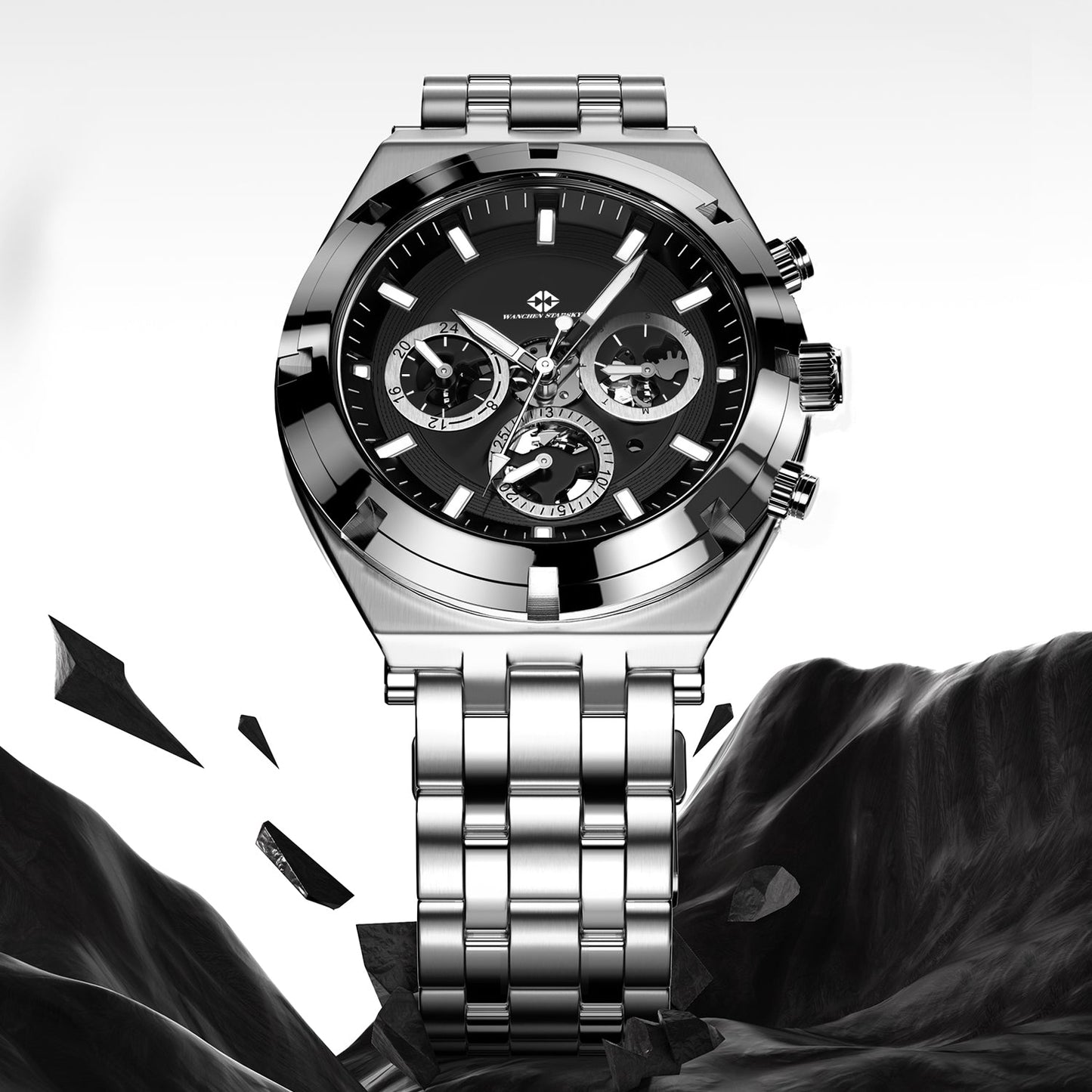 Bracelet tendance et polyvalent pour homme WANCHEN STARSKY, étanche et tendance
