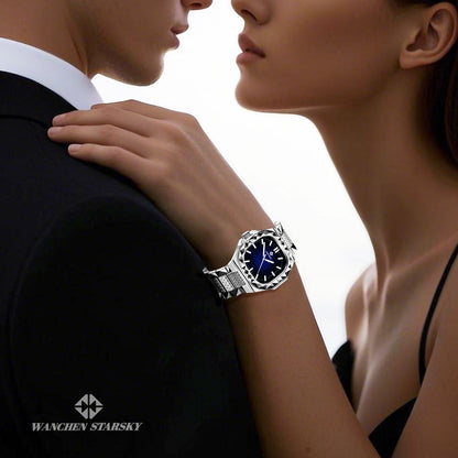 WANCHEN STARSKY Paare Mode Licht Luxus Temperament Trend wasserdichte Uhr 